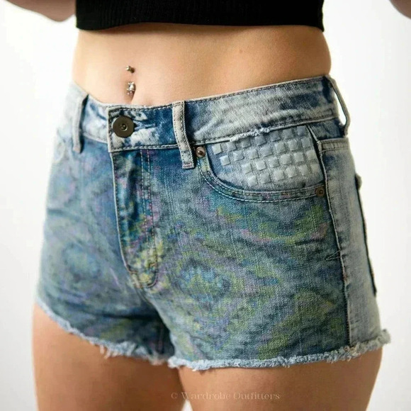 Aeropostale Pants - Bethany Mota for Aeropostale Denim High Rise Shorty Shorts